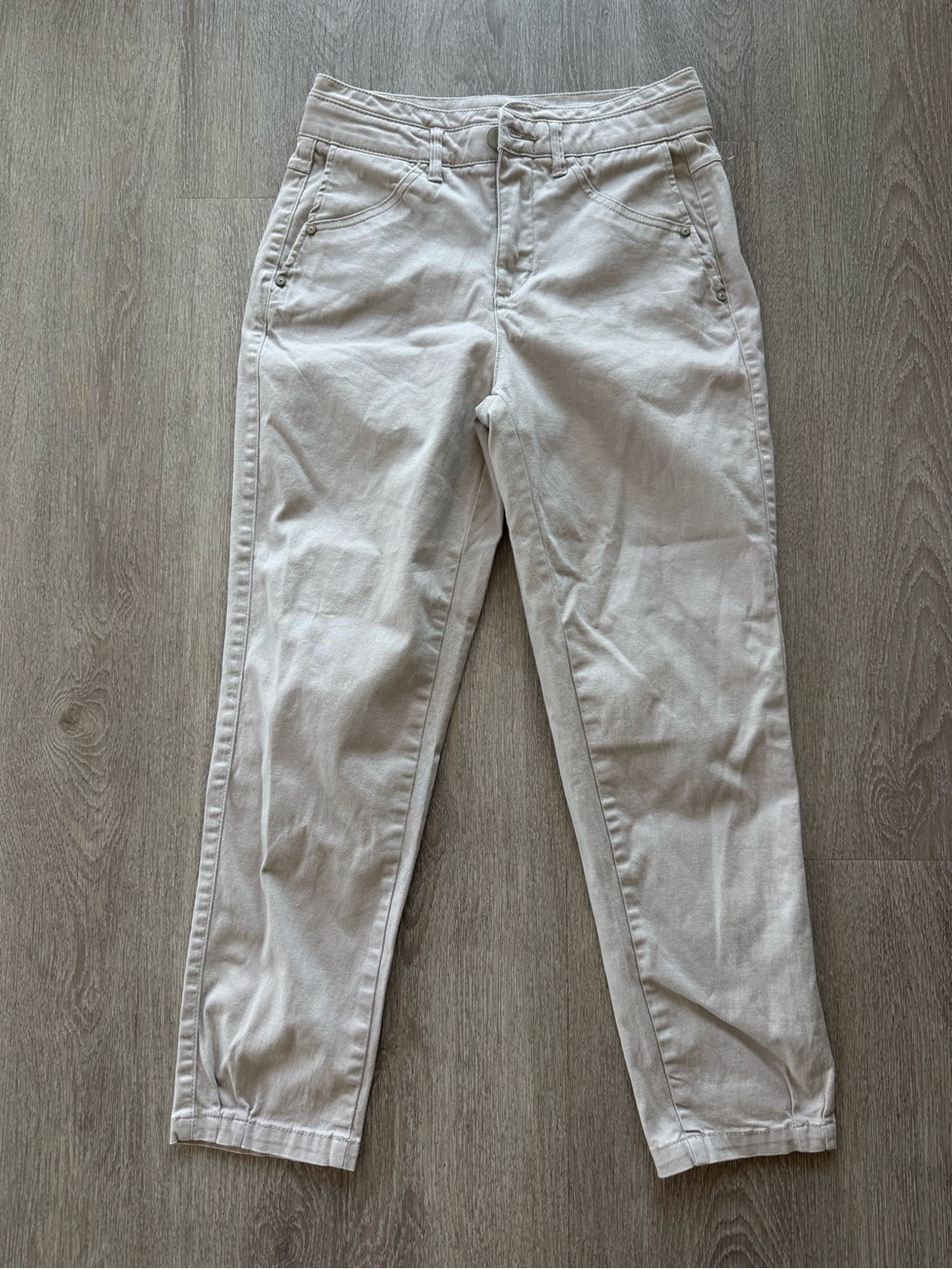 Democracy Taupe Khaki Utility Ankle Pants Size 2 Pocket Details
